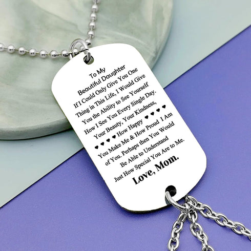 Daughter Gifts from Mom Car Hanging Ornament from Mother Inspirational Gift for Daughter in Law Graduation Gift for Stepdaughter Car Rear View Mir...
