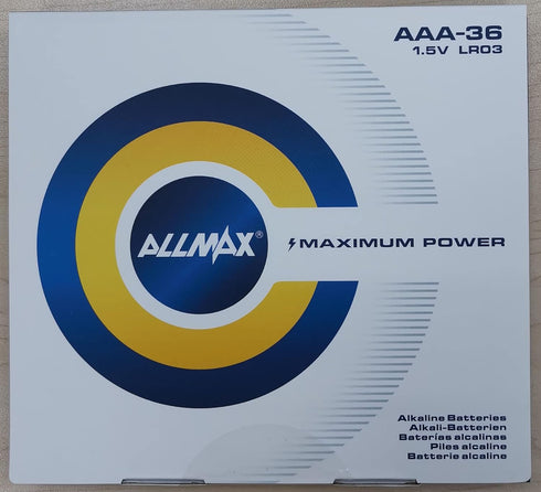 Allmax AAA Maximum Power Alkaline Triple A Batteries (36 Count) – Ultra Long-Lasting, 10-Year Shelf Life, Leakproof Design, Maximum Performance – ...