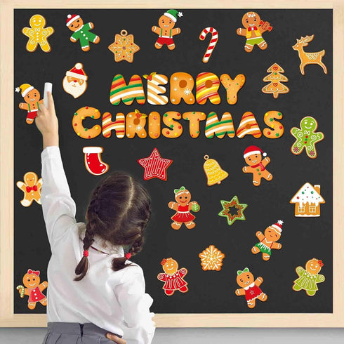 36 Pieces Christmas Magnets Supplies Xmas Refrigerator Magnetic Merry Christmas Fridge Magnet Stickers Happy Holiday Decoration for Car Mailbox Lo...