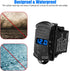 USB Rocker Switch Outlet, Linkstyle QC 3.0 USB-A Port, USB C Port and Voltage Meter with Blue LED Digital Display, Waterproof 12V 24V Rocker Switc...