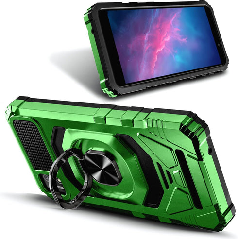 Designed for Cloud Mobile Stratus C7 Case, Full-Body Protective Military-Grade, Magnetic Ring Holder Cover Case with Tempered Glass Screen Protect...