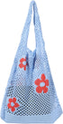 Ovida Crochet Tote Bag Mesh Beach Bag Fairycore Hobo Bag Fairy Grunge Aesthetic Shoulder Bag Y2k Purse for Women Girls...