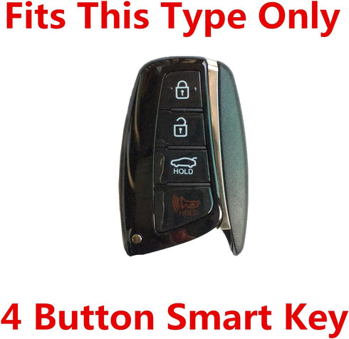 Rpkey Silicone Keyless Entry Remote Control Key Fob Cover Case protector Replacement Fit For 2015 2016 Hyundai Genesis 2013 2014 2015 Santa Fe 201...