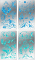 4 Pcs Metal Magic Mountains Stencils Reusable Metal Journal Stencil Moon Sun Pyrography Template for Wood Carving, Drawings and Woodburning, Engra...