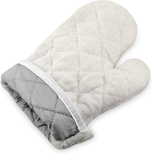 New Star Foodservice Oven Mitts with Extra Defense, up to 400F, Set of 2 (Tan (Terry Cloth), 13-Inch (Set of 2))...