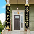 Wedding Anniversary Door Banner - Black Gold Happy Anniversary Sign for Party Decorations, Welcome Porch Outdoor Supplies...