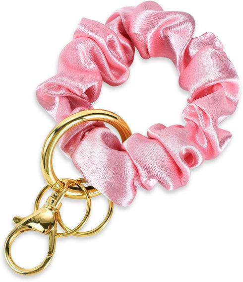 Wrist Strap Key Chain Elastic Scrunchie Bracelet Multifunctional Key Ring for Women...