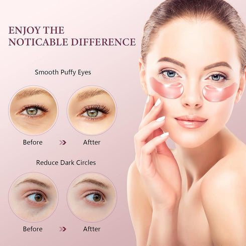 FANMIN Under Eye Mask, Under Eye Gel Pads With Collagen, Skincare Eye Patch Masks for Women and Men...