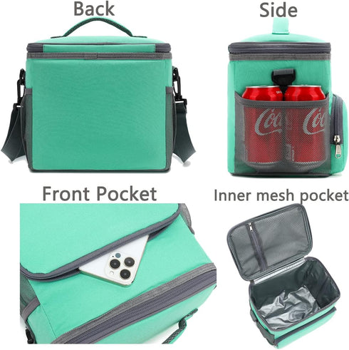 Insulated Lunch Bag for Adult/Women/Men, Reusable Large Lunch Box Cooler Soft Tote, Thermal Meal Prep Lunch Pail with Adjustable Shoulder Strap fo...