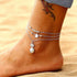 Boho Layered Star Anklet Bracelet Cz Pineapple Anklet Chain Gold Beaded Ankle Bracelets Beach Star Foot Chain Jewelry for Women...