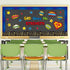 Hero Christian Bulletin Board - 87Pcs Back to School Bible Verse God Gives Me Strength Classroom Decoration, Hero Theme Stars Cutouts Buildings Bo...