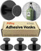 Round Adhesive Hooks for Hanging Towels, Clothes, Keys, and Robes in The Bathroom, Shower, Closet, Kitchen, and on Doors, Cabinets, and Countless ...