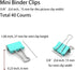 Colored Binder Clips Mini Metal Clamp 5/8-IN / 0.6-inch / 15-mm (Green, 40-Count)...