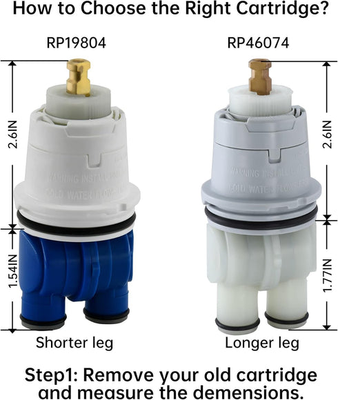 RP19804 Shower Cartridge Replacement for Delta 1300/1400 Series Shower Faucet, Compatible with Delta Monitor Rough-in Valve and Single-Hanlde Trim...