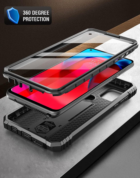 Poetic Revolution Series Case for Moto G Stylus 5G (2021), Model # XT2131, Full-Body Rugged Dual-Layer Shockproof Protective Cover with Kickstand ...