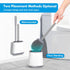 Toilet Brush,Toilet Brush and Holder, Silicone Flexible Toilet Bowl Brush Head with Ventilated Holder, Wall Mounted Compact Toilet Brush Set for B...