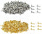 500 PCS Paper Fasteners, baotongle Brass Plated Scrapbooking Brads Round Metal Brads with Storage Bag for Crafts Making DIY, Gold and Silver...