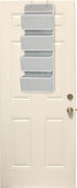 Simple Houseware 4 Pocket Over the Door Wall Mount Hanging Organizer, Grey...