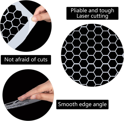 GORGECRAFT Honeycomb Stencil Templates 30x30cm Large Washable Reusable Plastic Square Stencil Sign for Painting on Wood Wall Scrapbook Card Floor ...