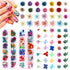 216PCS Dried Flowers Nail Art - Nail Art Accessories Kits, 57 Color Lovely Natural Flower Nail Art, Dried Flowers for Resin Molds, Dry Flowers for...