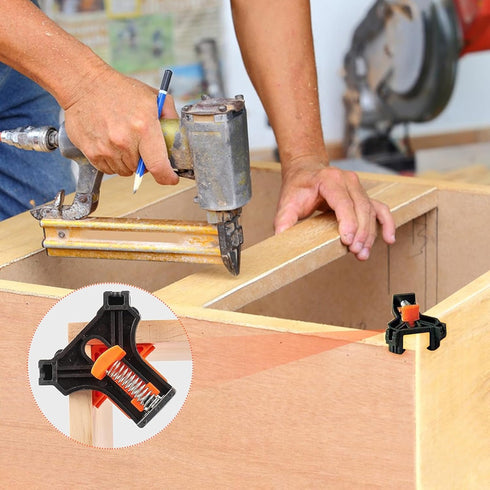 90 Degree Angle Clamps Corner Clamps for Woodworking 8pcs ABS Adjustable Swing Corner Clip Fixer Wood Clamps for Drilling Making Claw Clamps for C...