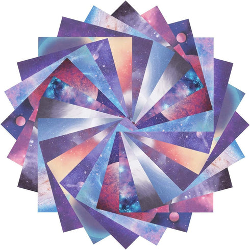Astronomy Galaxy Origami Paper 140 Sheets Double Sided , 10 Vivid Colors,Premium Quality Paper, 6 Inch Square Sheet, for Kids & Adults, Papers, Ar...