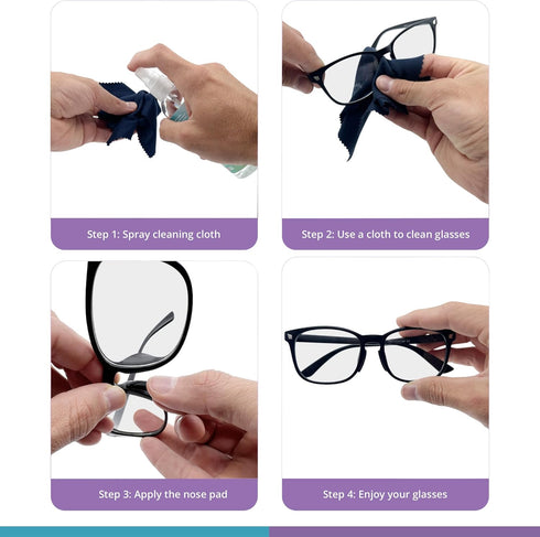 GMS Optical 1.3mm Ultra-Thin / 18mm Long Length - Anti-Slip Adhesive Contoured Silicone Eyeglass Nose Pads with Sticky Backing for Glasses, Sungla...