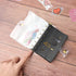 NatSumeBasics A7 Binder Wallet Clear Mini A7 Budget Binder Gold Ring Cash Envelopes Loose Leaf Folders Soft Notebook Shell Protector (A7, Gold)...