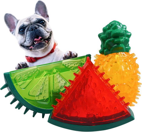 T'CHAQUE 3 Pcs/Pack Dog Cooling Chew Toys, Frozen Teething Toy for Puppies, Summer Interactive Squeaky Toys, Small and Medium Pet Treat Training T...