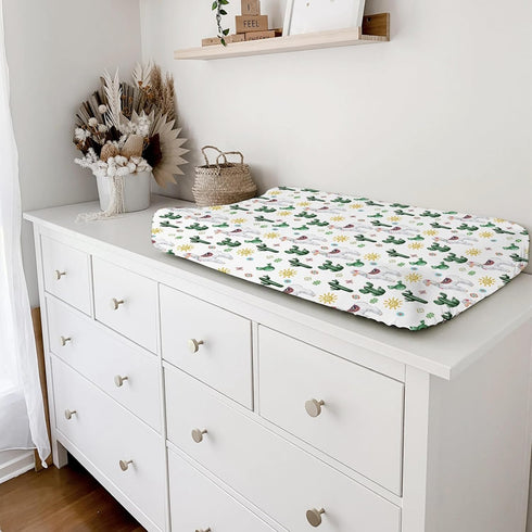 Cute Llama Changing Pad Cover Funny Llama Cactus Leaves Sun Diaper Change Table Sheets for Boys Girls Desert Animal Soft Breathable Stretch Fitted...