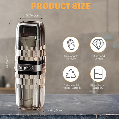 Toothbrush Covers - Travel Toothbrush Case?Electric Toothbrush - Portable Toothbrush Holder with Cover/Toothbrush Cup for Home, Shcool, Vacation a...