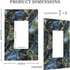 Abstract Navy Blue Marble 1 Gang Rocker/GFCI Outlet Light Switch Wall Plate Cover Faceplate Gold Grey Marble Ink Texture Decorative Faceplate Luxu...