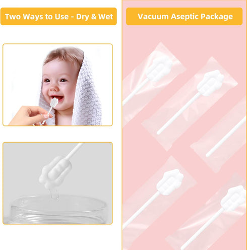 EASICUTI Upgrade Baby Tongue Cleaner, 52PCS Newborn Baby Toothbrush, Baby Oral Cleaner, Disposable Infant Toothbrush Baby Mouth Cleaner, Gum Clean...