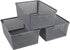 Farmoon Grey Plastic Weave Organizer Basket, 3 Packs Plastic Storage Baskets...