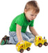 Wooden Push Car Toys for Infants 18 Months, 2 Pcs Baby Vehicle Toys Hand Push Car Toys for 2 Year Old Boys Girls (Excavator + Truck)...