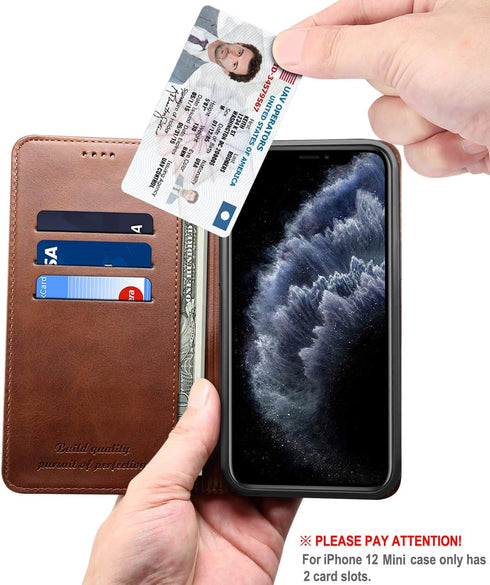 SINIANL Compatible with iPhone 12 Case, iPhone 12 Pro Wallet Case with Card Holder, Leather Book Folding Folio Case with Kickstand Magnetic Closur...