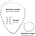 3 Pcs Wedding Jewelry Sets for Brides Rhinestone Wedding Necklace Bracelet Dangle Earrings Bling Silver Crystal Jewelry for Women Rhinestone Prom ...