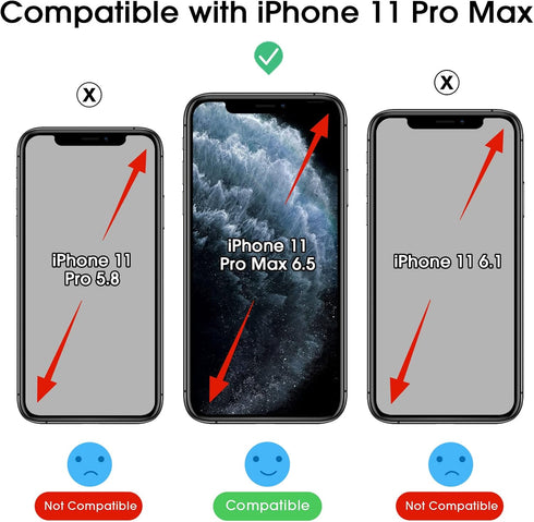 amCase Cellular Phone Case, Compatible with MagSafe, iPhone 11 Pro Max (6.5"), Support Wireless Charging, Polycarbonate, Thermoplastic Polyurethan...