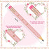24 Pieces Pink Baby Shower Pencils Bridal Shower Golf Pencils with Erasers Mini Half Pencils Pre Sharpened 4 Inch Wedding Pencils 2 HB Hexagon Pen...