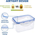 KIGI [6 Pack 6.1OZ/17OZ Mixed Size Airtight Plastic Food Storage Containers Set, Rectangular Small Storage Boxes, Microwave, Freezer and Dishwashe...