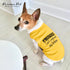 Parisian Pet Dog T-Shirt - Embroidered ' Caution Can’t Control My Licker ' Dog Tee Shirt - 100% Cotton, Dog Clothes - Sleeveless Pet Vest - Yellow...