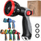 Garden Hose Nozzle - 10 Adjustable Patterns Metal High Pressure Hose Nozzle, Garden Hose Spray Nozzle with Thumb Control Design, Hose Sprayer for ...