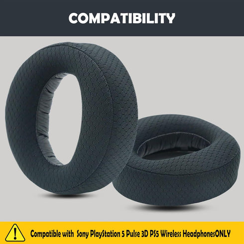 Replacement Earpads Cushion Compatible with Sony PS5 Playstation 5 Pulse 3D Wireless Headset Durable Ear pads with Breathable Fabric Foam...