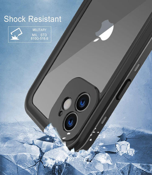 Design for iPhone 12 Waterproof Case, Full Body Shockproof Case for iPhone 12 Case with Screen Protector, Dust Proof Phone Case Cover for iPhone 1...