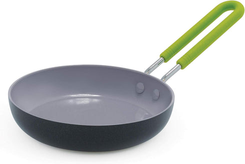 GreenPan Mini Healthy Ceramic Nonstick, 5" Round Egg Pan, PFAS-Free, Dishwasher Safe, Stay Cool Handle, Black...