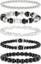 DIVINA VITAE 5 Pcs Beaded Stretch Bracelets Stackable Bracelets Crystal Bead Bracelet Boho Beaded Bracelets Stretch Layering Crystal Stone Beaded ...
