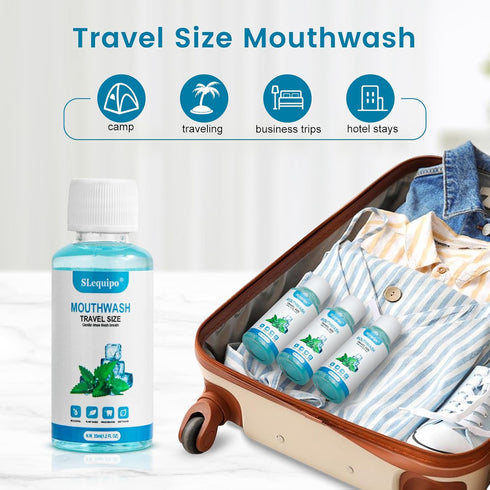 25 Travel Size Mouthwash Bulk Mini Mouthwash, Fresh Mint Portable Mouthwash Individual 1.2oz/35ml Mouthwash Bottles for Travel Toiletry Kits...
