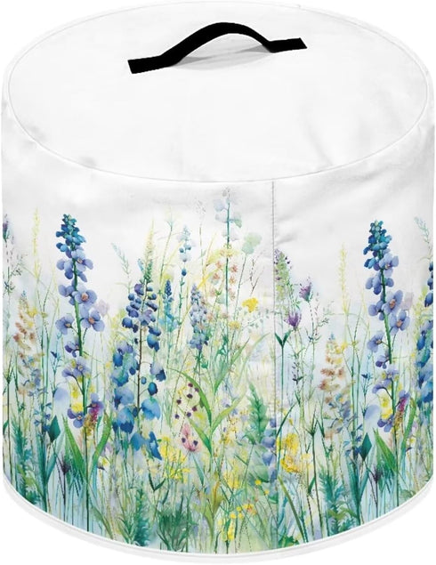 Watercolor Floral Air Fryer Cover Dust Cover Kitchen Appliance Dust Cover with Pocket and Top Handle 6 Quart...