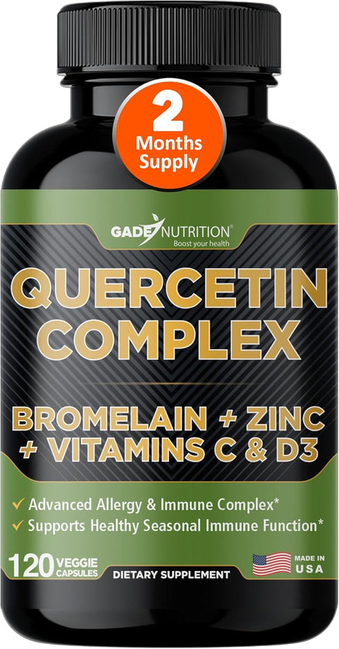 Organic quercetin, Quercetin with Bromelain, quercetin supplements 500mg, quercetin with vitamin c and zinc, Bioflavonoids for Healthy Immune Supp...