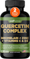 Organic quercetin, Quercetin with Bromelain, quercetin supplements 500mg, quercetin with vitamin c and zinc, Bioflavonoids for Healthy Immune Supp...